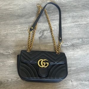Black leather bag